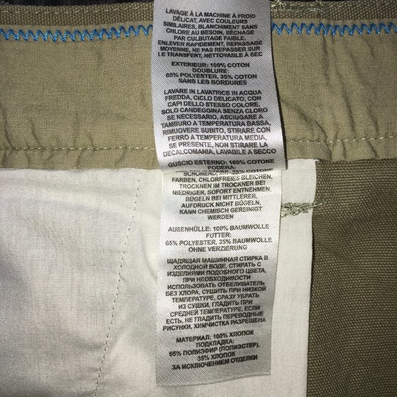 Columbia Mens 42W 30L Olive Hook & Loop Zip Pockets 100% Cotton Flat Front Pants - Picture 10 of 14